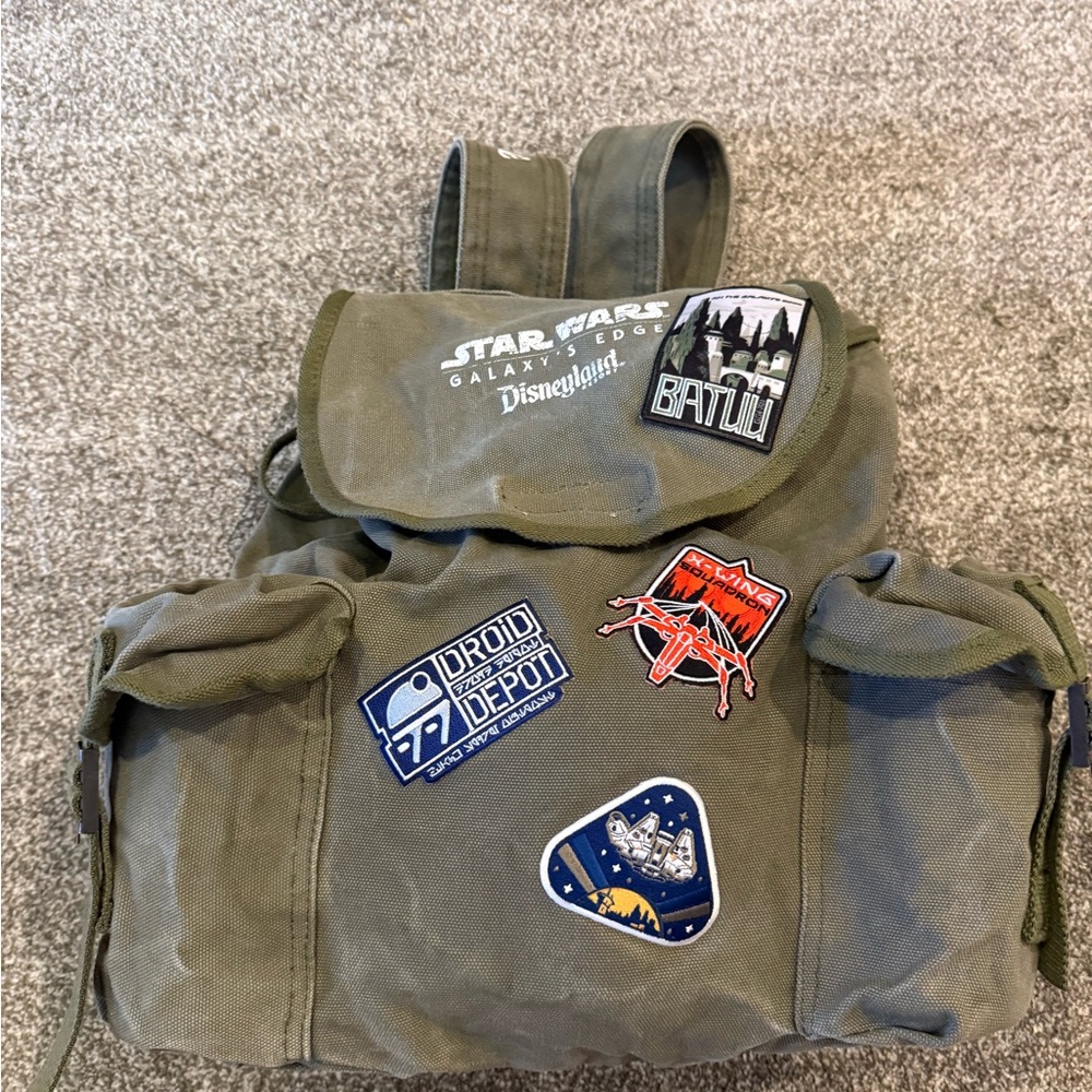 Disney Star Wars Galaxy's Edge Opening Day Canvas Backpack with Patches